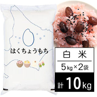 【計10kg/5kg×2袋】令和5年産 北海道産もち米 はくちょうもち 白米