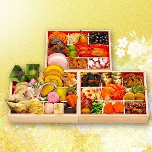 【12/30午前着】おせち「吉祥」（純和風おせち/46品/約3~4人前/和風三段重）