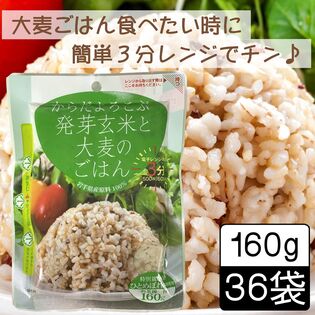 【160g ×36食】からだよろこぶ発芽玄米と大麦のごはん／まとめ買い／パックご飯／レンジ調理