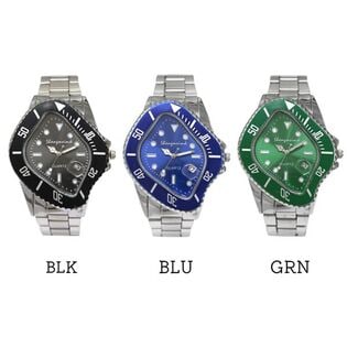 クラッシュオマージュウォッチ 日付カレンダー付き 個性的なベゼル