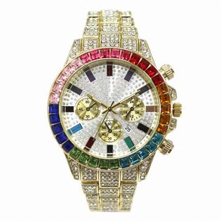 カラフルに輝いて存在感抜群 日付カレンダー レディース腕時計 SPST049-GLD