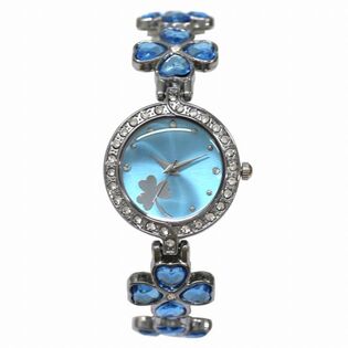 四つ葉のクローバーのストーンがかわいい ブレスレットタイプ レディース腕時計 SPST051-SKY
