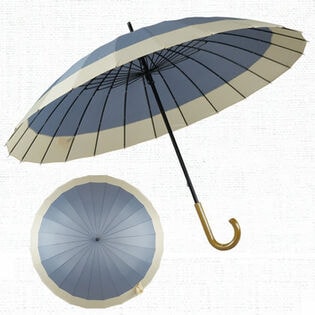 【ぐんじょう×アイボリー】傘 和傘 レディース メンズ 兼用 長傘 蛇の目風 和傘 和