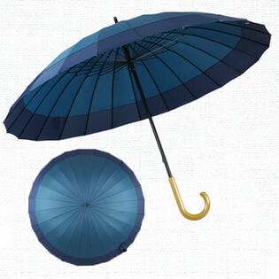 【青緑×紺】傘 和傘 レディース メンズ 兼用 長傘 蛇の目風 和傘 和