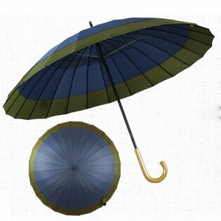 【紺×緑】傘 和傘 レディース メンズ 兼用 長傘 蛇の目風 和傘 和