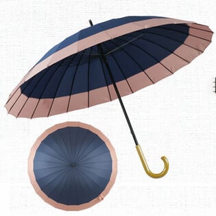 【紺×桃】傘 和傘 レディース メンズ 兼用 長傘 蛇の目風 和傘 和