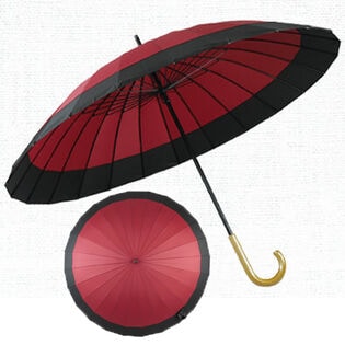 【赤×黒】傘 和傘 レディース メンズ 兼用 長傘 蛇の目風 和傘 和