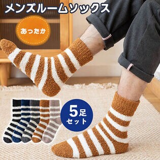 あったかメンズ ルームソックス 5足セット