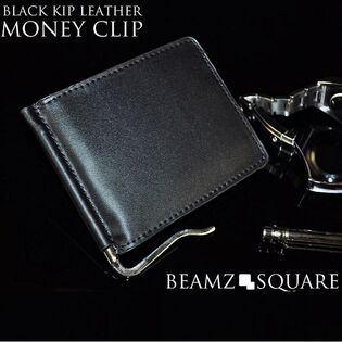 BEAMZSQUARE 牛革製 紳士 マネークリップ BZSQ-555 ブラック