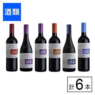 コスパ抜群で人気の旨安チリワイン「コノスル」の葡萄品種飲み比べ赤ワイン750ml 6種セット