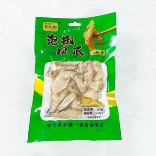 青松 泡椒凤爪 山椒味 茹で鶏足の青唐辛子漬け 100g