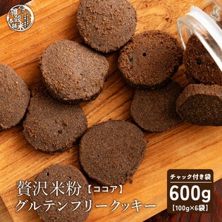 【100g×6袋】贅沢米粉のグルテンフリークッキー ココア 600g