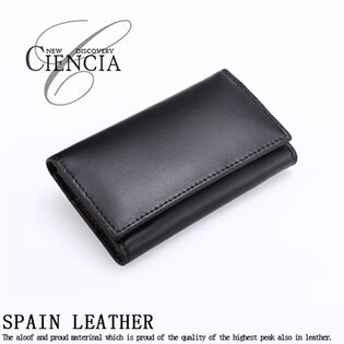 メンズ【スペインレザー キーケース】6連キーホルダー に カードケース もついています