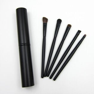 【ブラック】ケース付きメイクブラシ5本セット