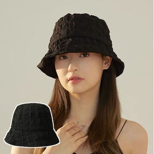 【ブラック】シャーリングバケットハット
