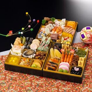 【12/30午前着】京料理「味ま野」監修 おせち平安 3段重(7寸) 4人前 計58品
