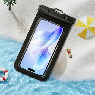 【ブラック】プールやアウトドア、様々なシーンで使える防水性能抜群のスマホケース