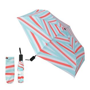 【ストライプレッド】Danke 晴雨兼用折りたたみ傘 レディース 超撥水・吸水ケース付き
