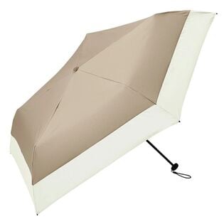 【ベージュ】ビコーズ 晴雨兼用傘 折りたたみ傘 PUスーパーライト 畳み傘 折傘