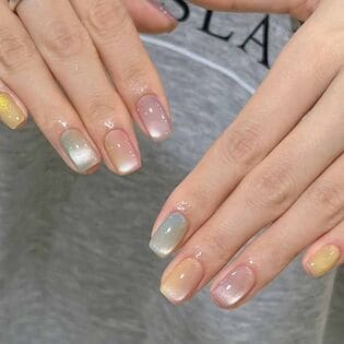 【30枚入】ネイルチップ カラフル×グラデーション