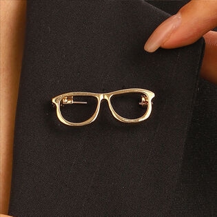 【ゴールド】ミニブローチ（メガネ）