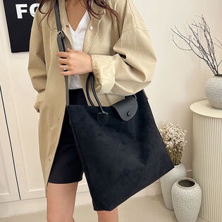 【ブラック】2WAY大きめスクエアバッグ