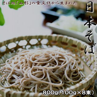 【800g(100g×8束)】日本そば 保存用チャック袋入