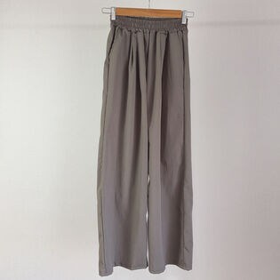 【オリーブ】ウエストゴム ストレートサマーパンツ