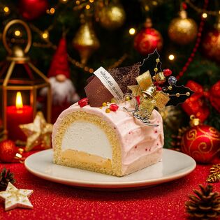 【12/22着】【1本】白金ブッシュドノエル(苺)《ハーフ》