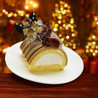 【12/22着】【1本】献上栗山江栗の白金モンブランブッシュドノエル《ハーフ》