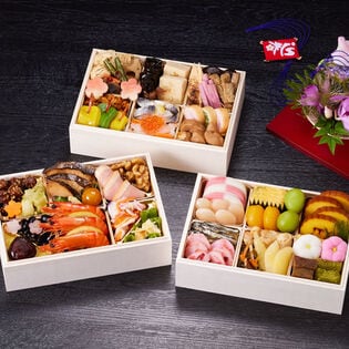 【12/30午前着】京都しょうざん和風おせち料理「玉庵」三段重(2-3人前/50種50品)