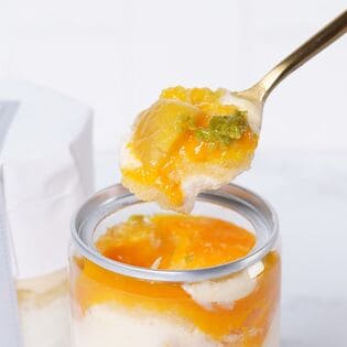 【4本】白金グラススイーツ（ホワイトティラミス マンゴーオレンジ）