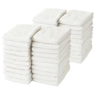 フェイスタオル【ホワイト 40枚セット】