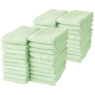 フェイスタオル【ライトグリーン 40枚セット】