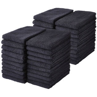 フェイスタオル【ブラック  40枚セット】