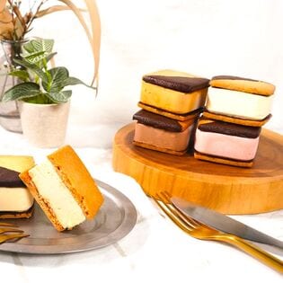 【4種×各1個】パティシエ手作りプレミアムアイスクリームショコラクッキーサンドイッチ