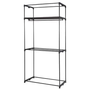 【2段掛け】選べるカバー付きクローゼットハンガー 幅90cm