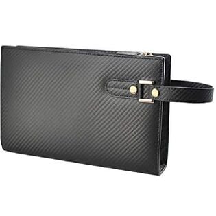 BEAMZSQUARE セカンドバッグ イタリアンカーボンレザー（牛革） BS-45518 ブラック