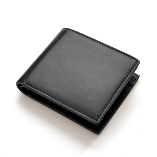 BEAMZSQUARE シープスキン 紳士 折財布 羊革 二つ折財布 BZSQ-253BK ブラック