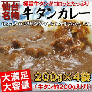 【計4袋(1袋200g)】牛タンカレー