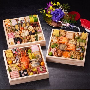 【12/30午前着】京都しょうざん和風おせち料理「紙屋川」三段重(4人前/72種72品)