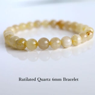 【メンズ/ルチルクォーツ 6mm】パワーストーンブレスレット