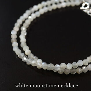 【メンズ 50cm/ムーンストーン 4mm】パワーストーンネックレス