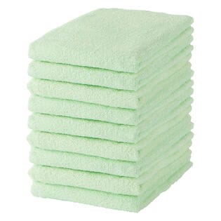 バスタオル《 ライトグリーン 9枚セット 》