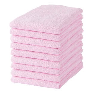 バスタオル《 ベビーピンク 9枚セット 》