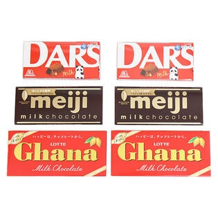【計6コ】明治・森永・ロッテ ミルクチョコレートセット