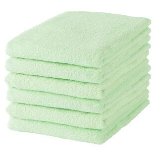 バスタオル《ライトグリーン 6枚セット》