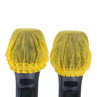 マイクカバー 使い捨て 100枚 セット  イエロー