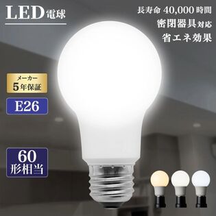 【60形／昼光色／6個セット】LED電球