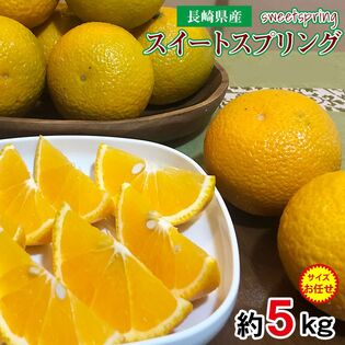 【予約受付】1/10~順次出荷【約5kg/サイズお任せ】長崎県産スイートスプリング (傷有)